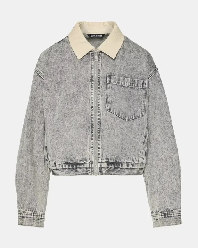 Glacia Denim Jacket Light Grey