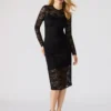 Hailee Lace Dress Black