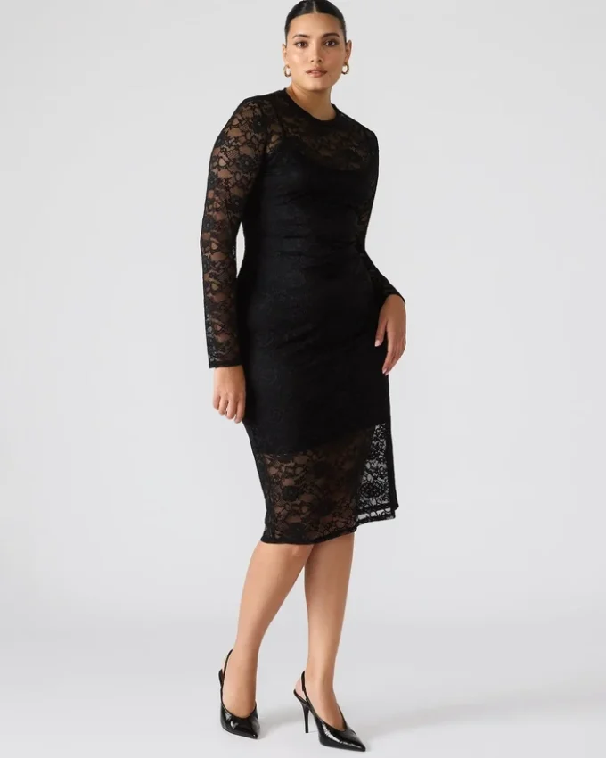 Hailee Lace Dress Black