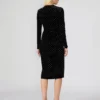Hailee Studded Velvet Dress Black
