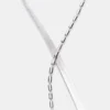 Herringbone Chain Anklet Set Silver