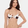 Hideout Bikini Top Cow Print