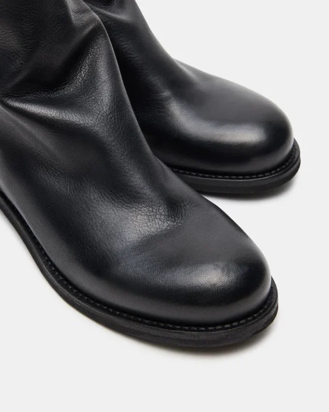 Hughie Black Leather