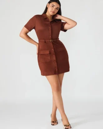 Joliana Dress Dark Fig