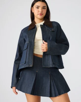 Justina Barn Jacket Deep Indigo