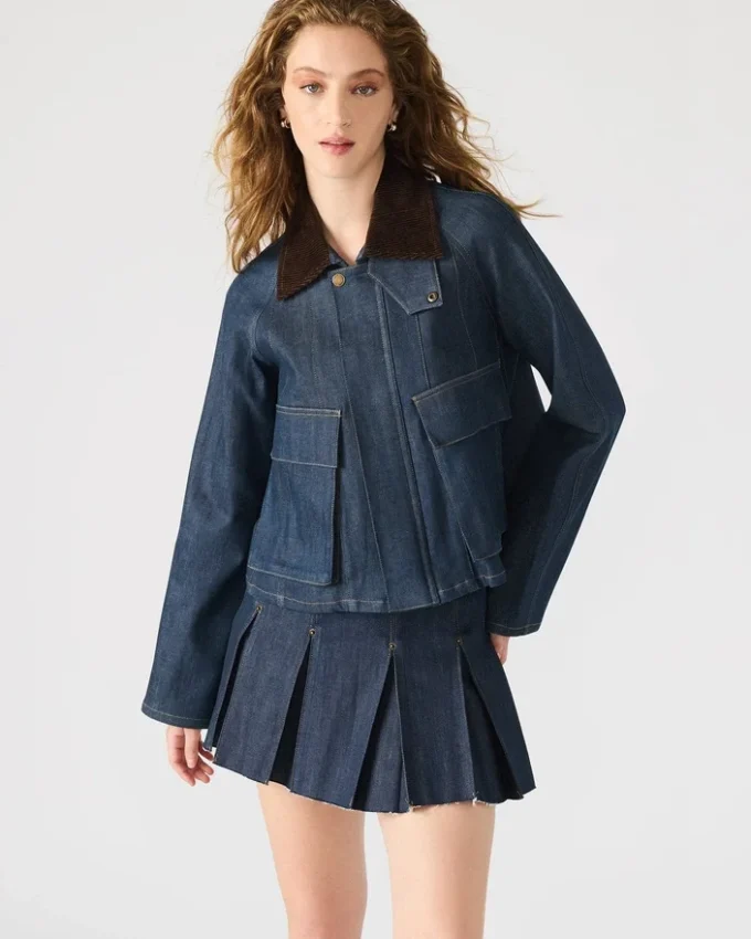 Justina Barn Jacket Deep Indigo