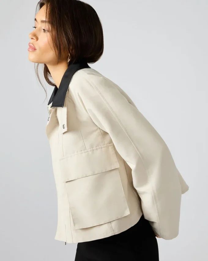 Justina Barn Jacket Oatmeal