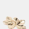 Large Flower Post Earrings Gold