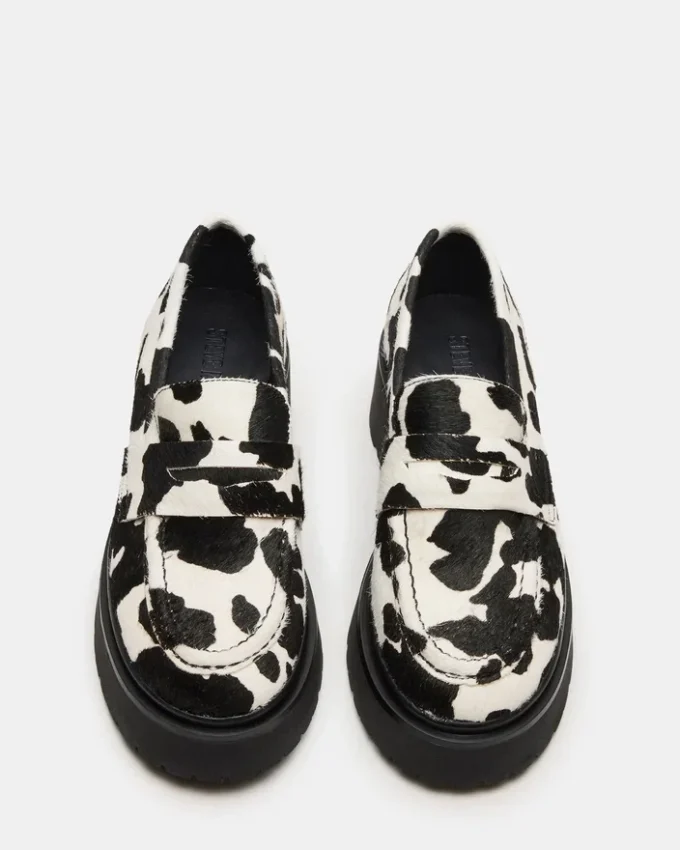 Layken Black Cow Print