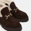 Leon Faux Fur Chocolate Brown Suede