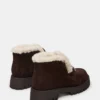 Leon Faux Fur Chocolate Brown Suede
