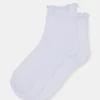 Lettuce Edge Anklet Socks White