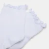 Lettuce Edge Anklet Socks White