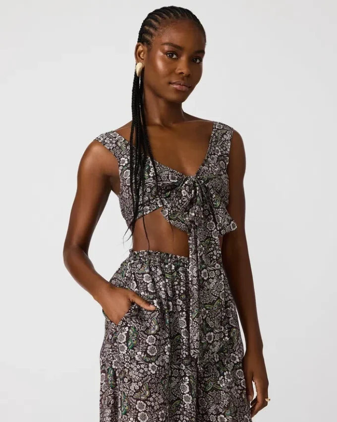 Livy Top Forest Green