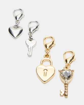 Lock Charm Anklet Set