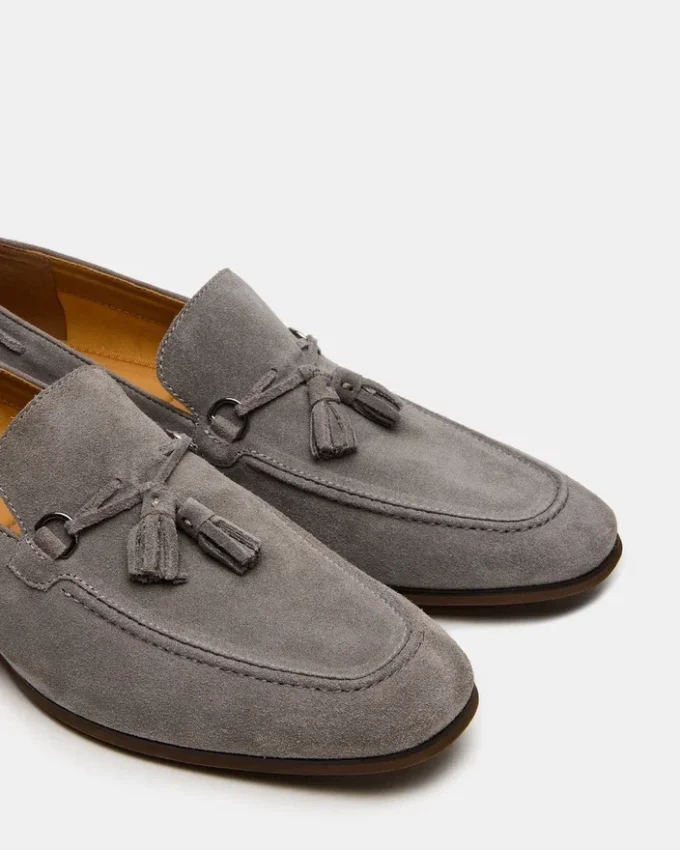Logan Light Grey Suede