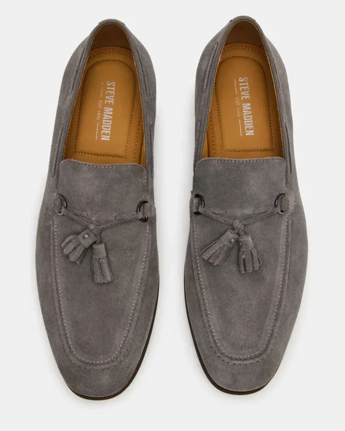 Logan Light Grey Suede