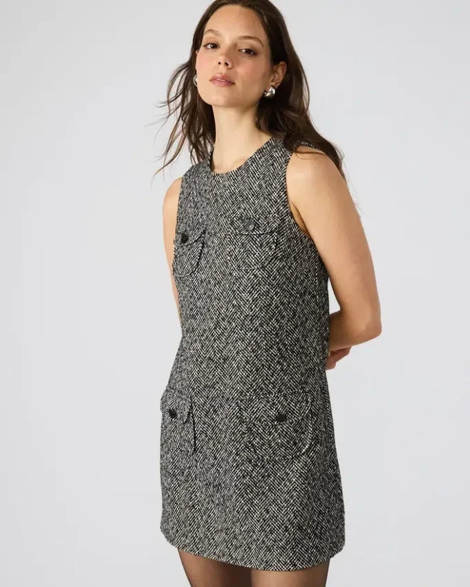 Louie Dress Black/White