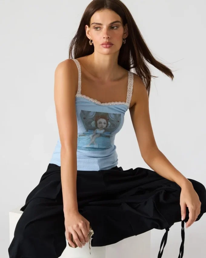 Love Goldie Tank Surf Blue