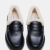 Madison Faux Fur Black Leather
