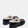 Madison Faux Fur Black Leather