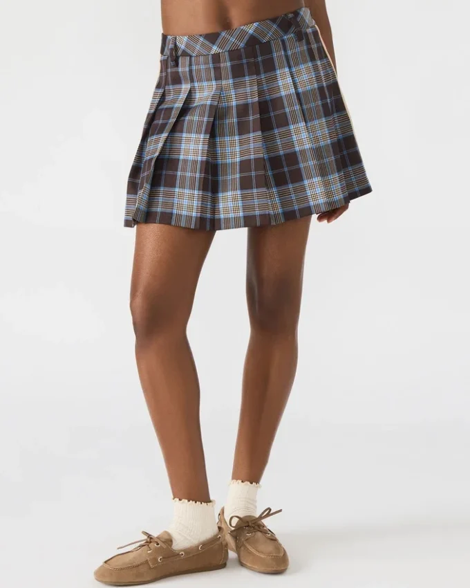 Margo Skirt Brown Plaid