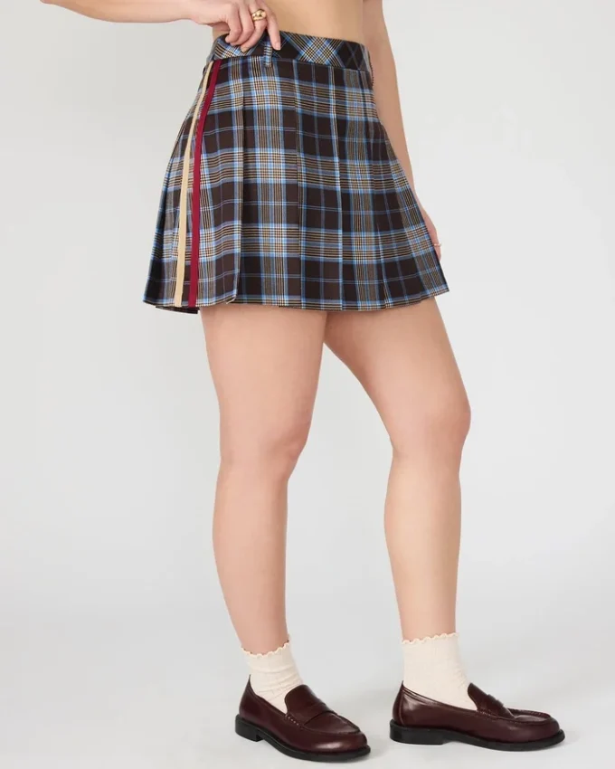 Margo Skirt Brown Plaid