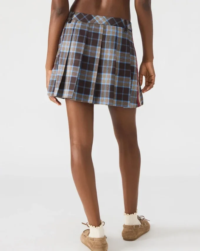Margo Skirt Brown Plaid