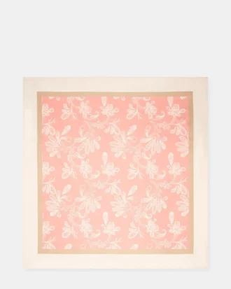 Paisley Satin Scarf Terracotta