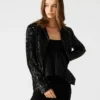 Payton Sequin Blazer Black