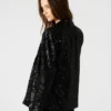 Payton Sequin Blazer Black