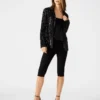 Payton Sequin Blazer Black