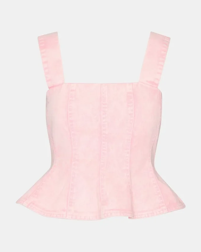 Penelopi Denim Top Pink