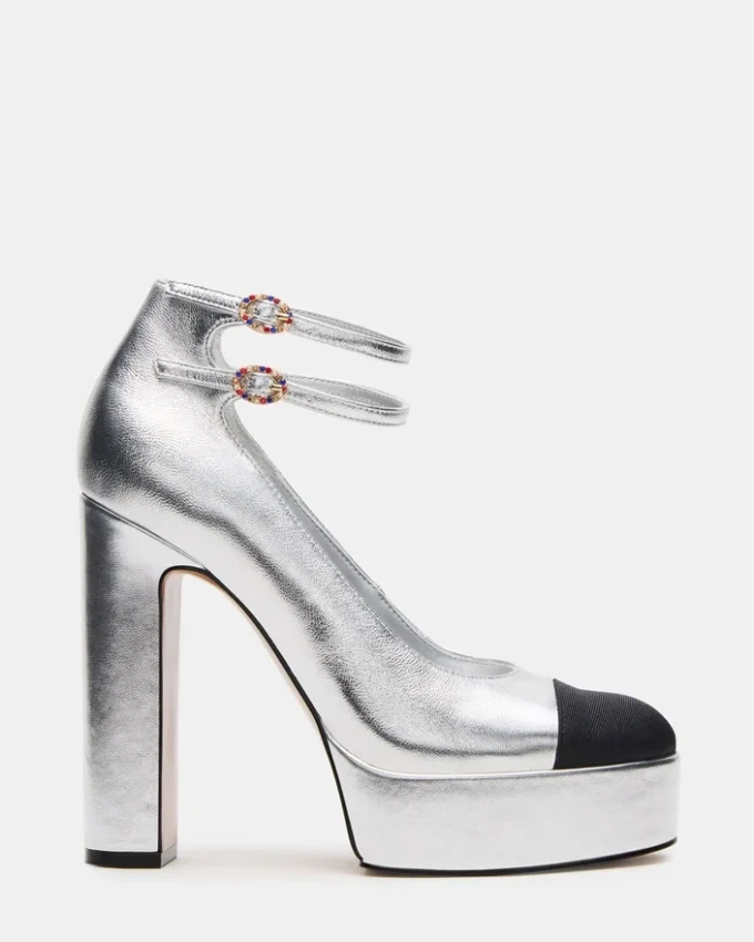 Peyton Silver Leather