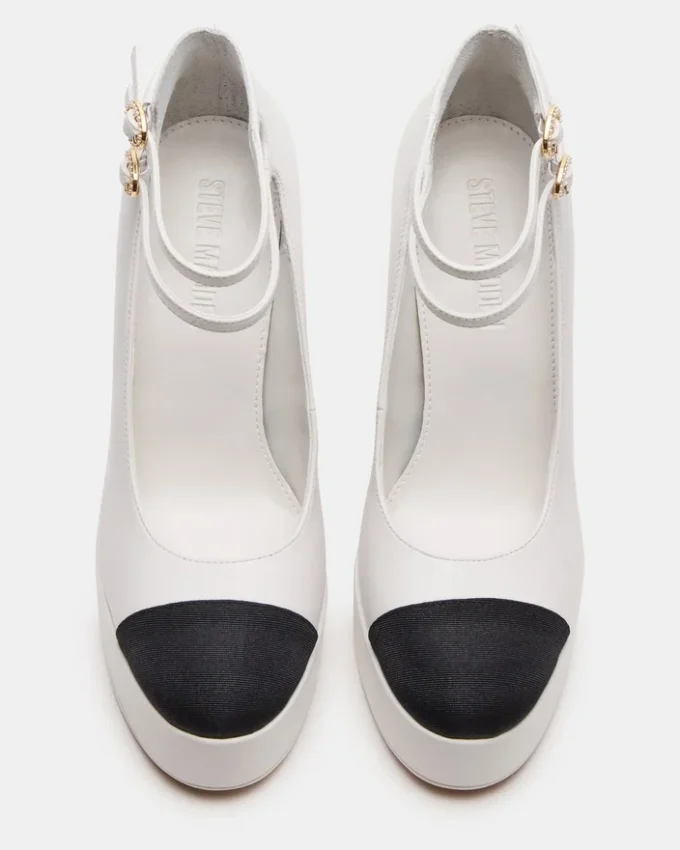 Peyton White Leather