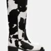 Riggs Black Cow Print