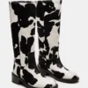 Riggs Black Cow Print