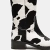 Riggs Black Cow Print