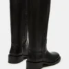Riggs Black Leather Wide Calf