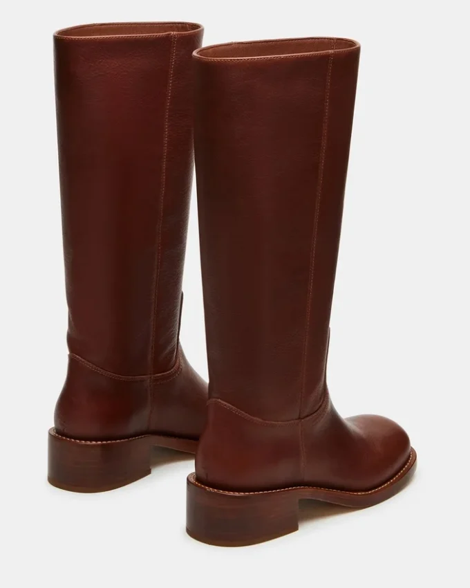 Riggs Rust Leather Wide Calf