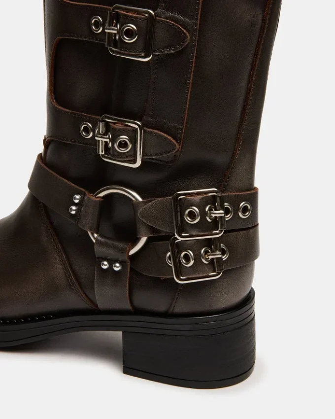 Rocky Brown Distressed Wide Calf