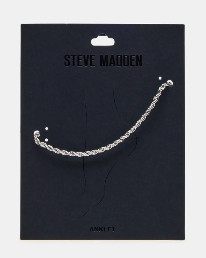Rope Chain Anklet Silver