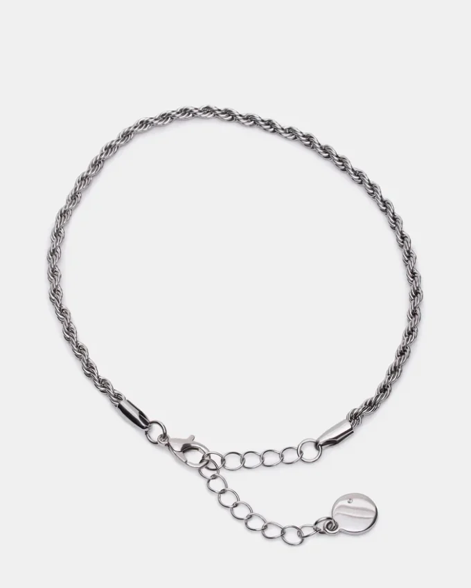 Rope Chain Anklet Silver