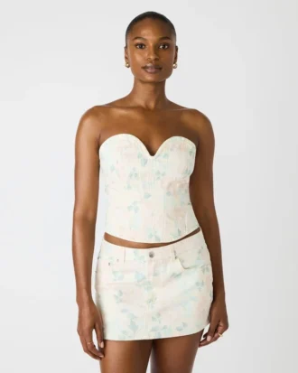 Roselia Corset Top Peach Beige