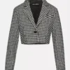 Rupi Cropped Blazer Black/White