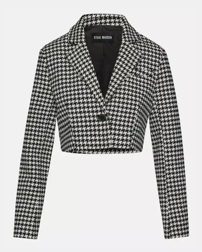Rupi Cropped Blazer Black/White