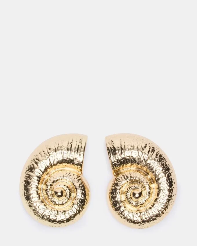 Seashell Shaped Earrings Gold