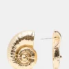 Seashell Shaped Earrings Gold