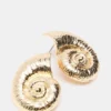 Seashell Shaped Earrings Gold