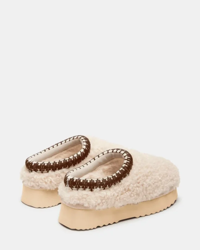 Selena Faux Shearling Natural